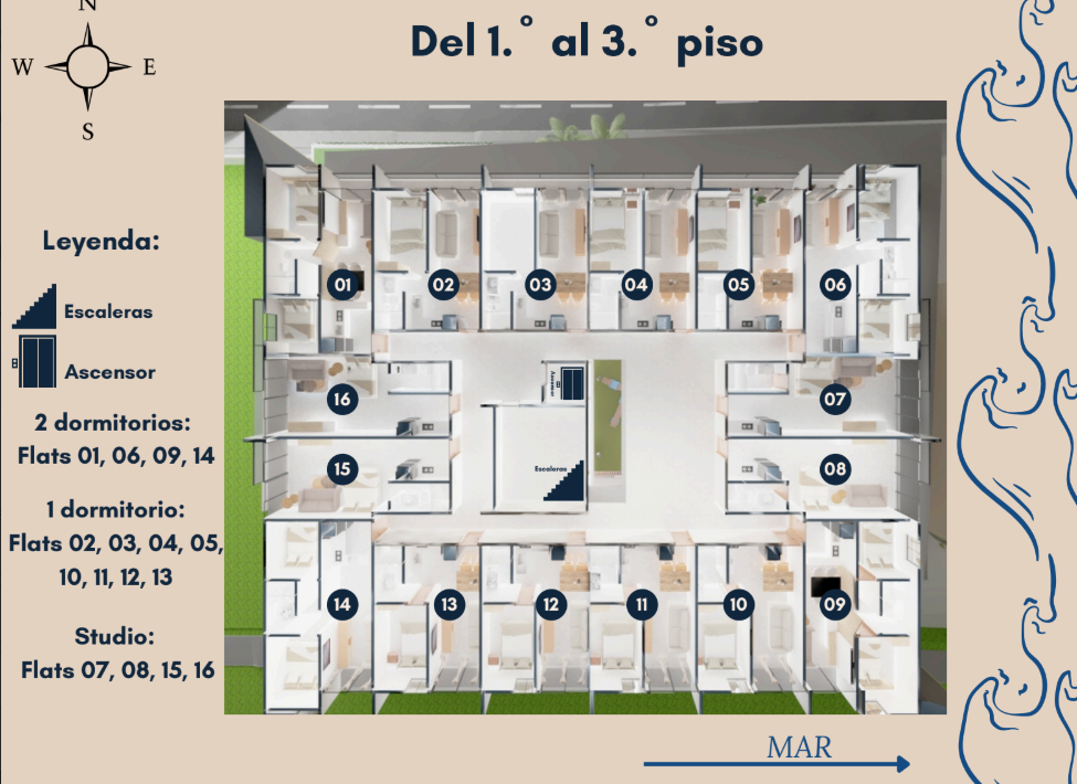 Unidade 111 Sul – 1º Andar | Maré Alta Residence – Porto de Galinhas